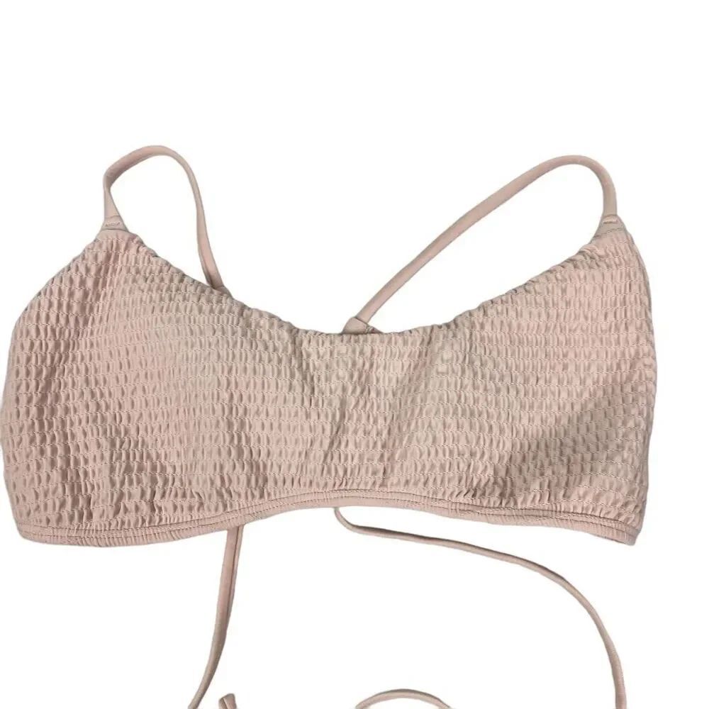 Hollister Tie Back Scrunch Bikini Top size Small